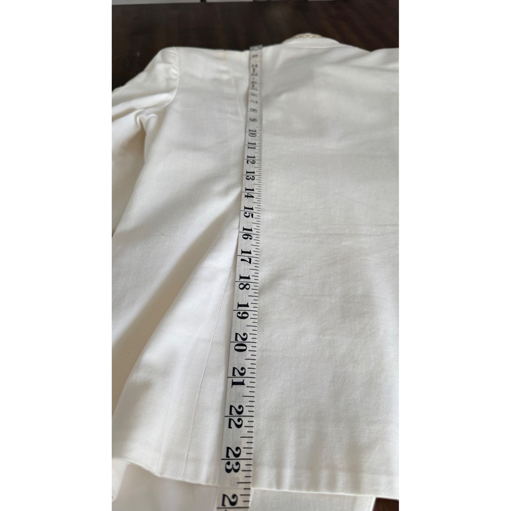 Vintage The Icing White Military Blazer Gold Crest Buttons Band Jacket Sz 4 90s - Picture 15 of 15
